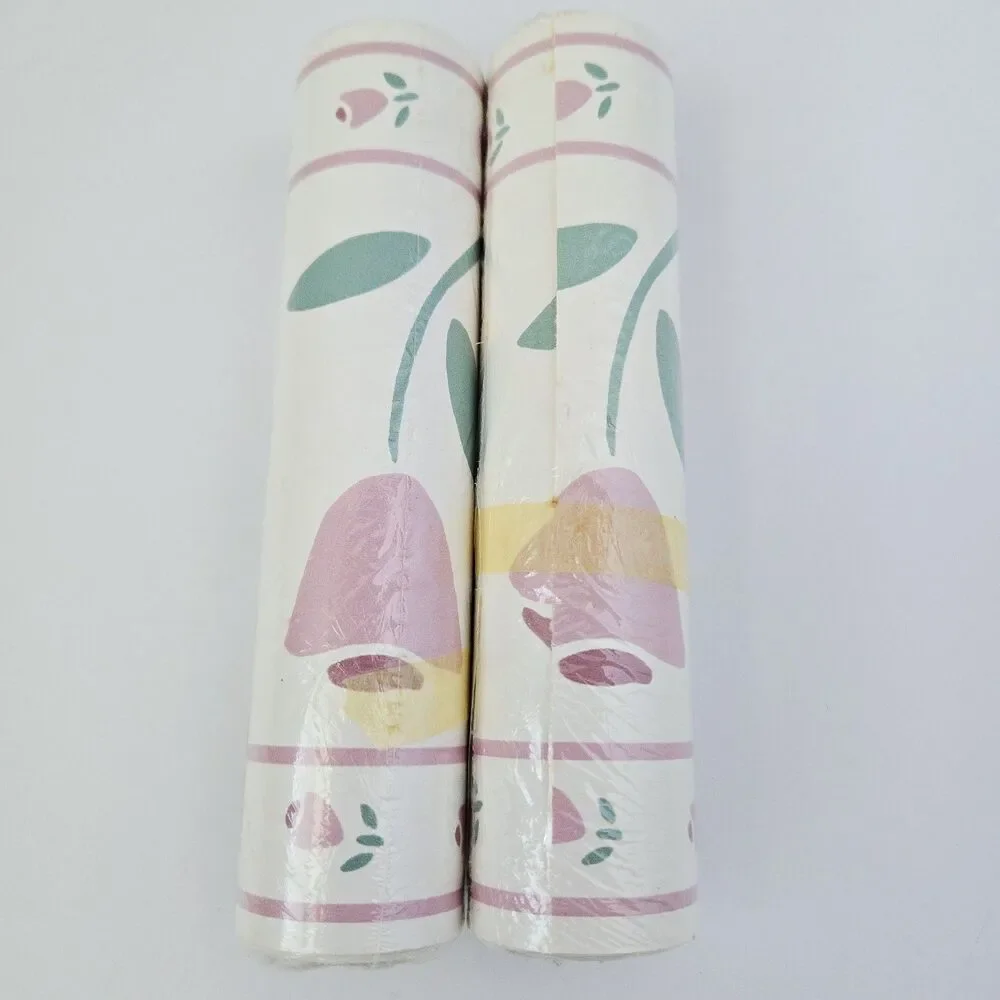 Vintage Wallpaper Border Wall Trim Rose Garden Cottagecore 2 Rolls Sealed Flower